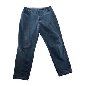 LL Bean Women Jeans Dark Wash Elastic Waist Straight Leg Casual Pants 20 MT